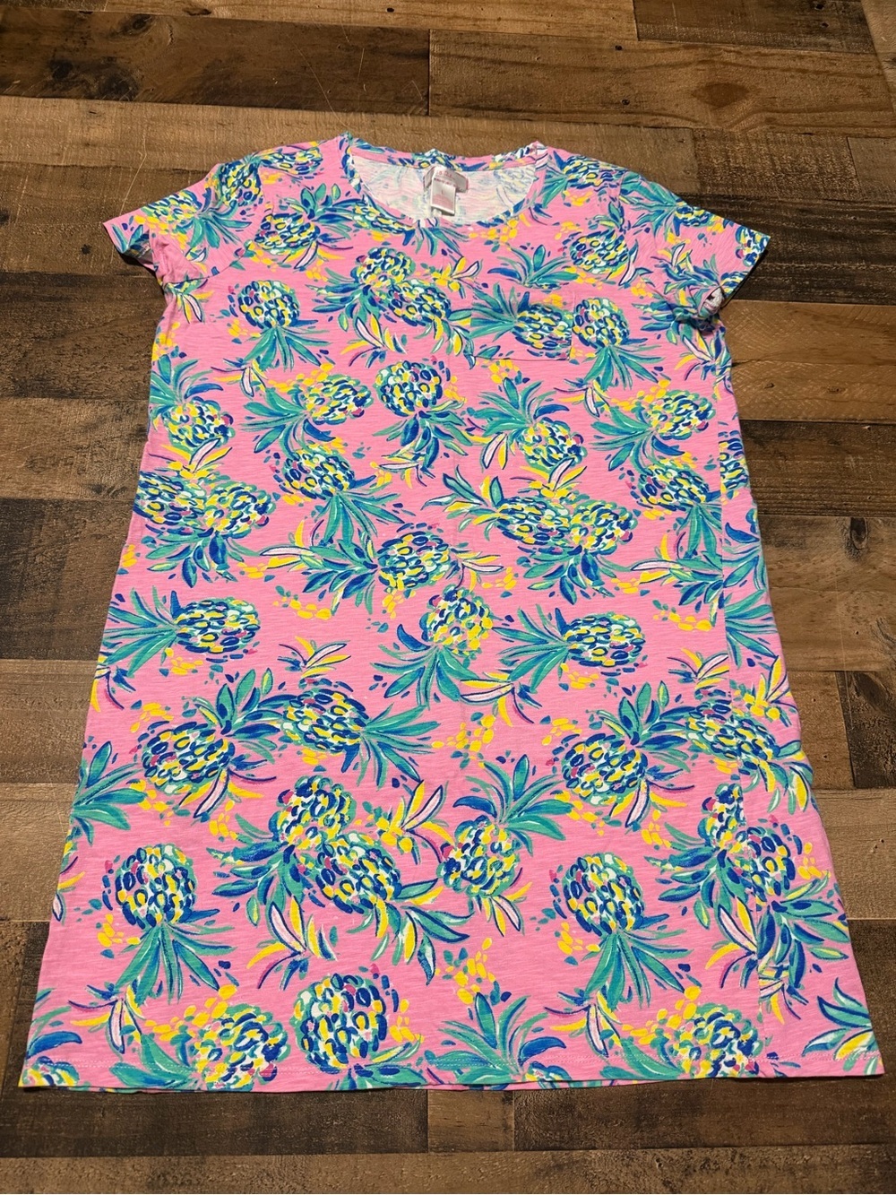 Stella Parker Pink Pineapple T-Shirt Dress